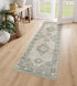 Lahome Oriental 2x5 Hallway Runner Rug, Washable Non-Slip Vintage Carpet Runner for Bedroom Bathroom, Grey