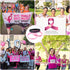 48 Pcs Pink Ribbon Breast Cancer Awareness Bracelets, Silicone Wristbands for Party Supplies