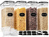 HKJ Chef Cereal Containers Storage Set (4L / 135.2oz), 4PCS Airtight Food Storage Containers