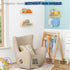 Set 3 Harwaya Floating Nursery Book Shelves for Wall, Natural Wood Wall Bookshelf for Kids Room Bedroom, Small Wooden