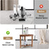 14in, Boulphia Shower Foot Rest Acacia Wood Shower Stool for Shaving Legs, Waterproof Corner Shower Stool with Storage