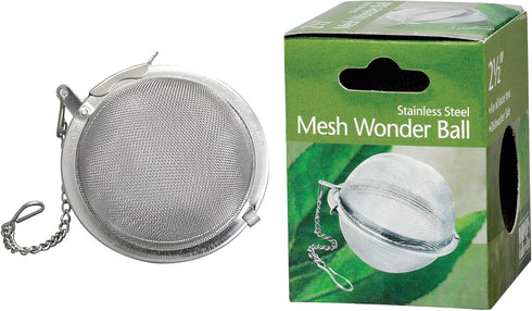 HIC Kitchen Mesh Ball Tea Infuser, 2.5-Inch, 18/8 Stainless Steel, For Loose Leaf Tea