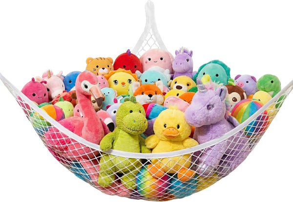 Stuffed Animal Net Hammock for Plushie Toys, Stuffed Animal Hammock Corner for