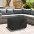 34W 24D 17H, SunPatio Outdoor Ottoman Cover, Waterproof Rectangle Coffee Table Cover, Patio Furniture Covers Side Table