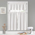 Vue Kingsbury Small Panel Tiers Privacy Window Treatment Pair, 52" x 45", White, Bathroom, Living Room