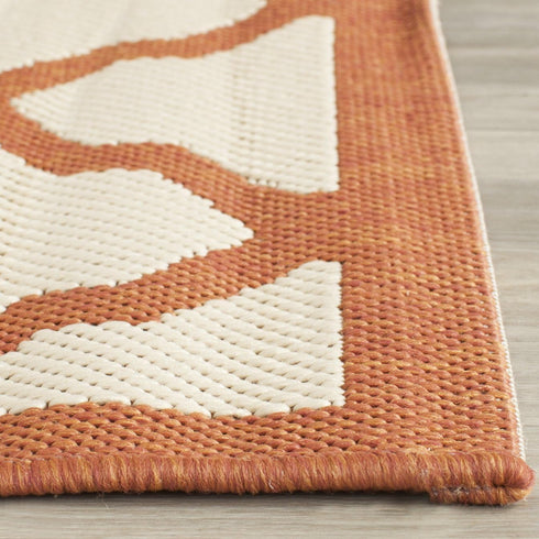SAFAVIEH Courtyard Collection 2'7" x 5' Brown/Bone CY6903 Splashproof Indoor/Outdoor Area Rug for Patio & Mudroom
