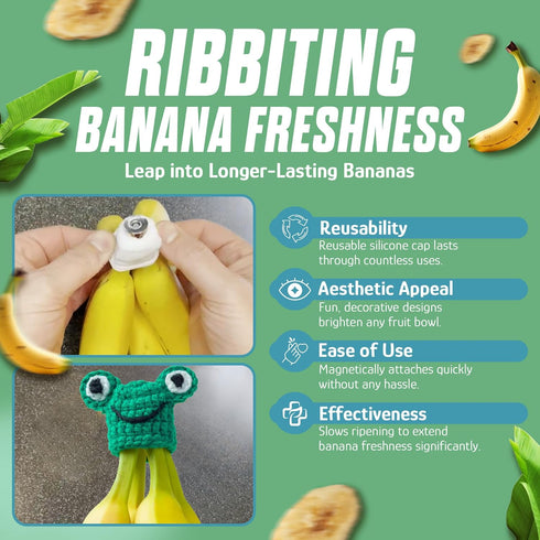 NANA HATS Banana Freshness Preserver, Keep Bananas Fresh Longer, Ideal for Organic Bananas, Innovative Banana Holder