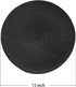 AHHFSMEI Round Braided Placemats, 15 Inch Round Table Mats for Dining Tables, Set of 6 (Black)