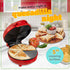 Nostalgia Taco Tuesday Street Taco Quesadilla Maker – 5 Inch 6-Wedge Cooking Surface for Beef, Steak, Chicken, Bean, Veggie, and Cheese Mini Quesadillas - Red by Nostalgia