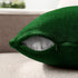 PAVILIA Emerald Green Throw Pillow Covers, 18x18 Set of 2, Decorative Pillow Cases for Bed Sofa Couch, Velvet Square