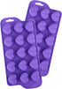 Bakerpan Silicone Chocolate Heart Mold - Set of 3 - Jelly and Ice Cube Tray for Gummies and Candy, Heart Shaped