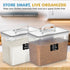 2 (11L 372 oz) Shazo PC | Flour Sugar Storage Containers with Easy Carry Handle - Plastic Extra Large Food Storage