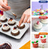 TeamFar Muffin Pan, 6 Cup Stainless Steel Muffin Tin Tray Set for Baking Cakes, Cornbread, Quiche, Oven & Dishwasher