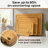 Set 3 (Set 3 Bamboo Cutting Board of - Thick & Durable Wood Cutting Boards with Deep Juice Grooves & Build-in Handles