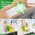 Taugast Countertop Sponge Holder for Kitchen Sink,Sink Caddy with Removable Dish Brush Holder,Self-Draining Kitchen