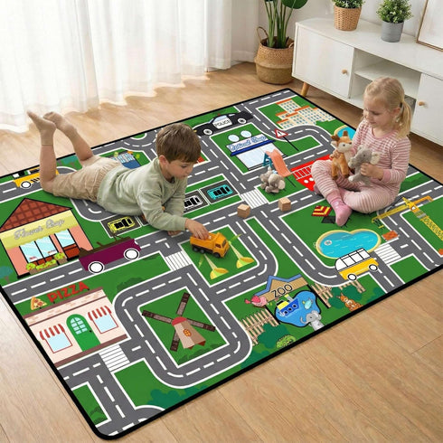 5x7 Kids Carpet City Play Mat - Cars Rugs for Boys Room Road Rug for Kids Car Track Rug for Bedroom Car Mat for Kids