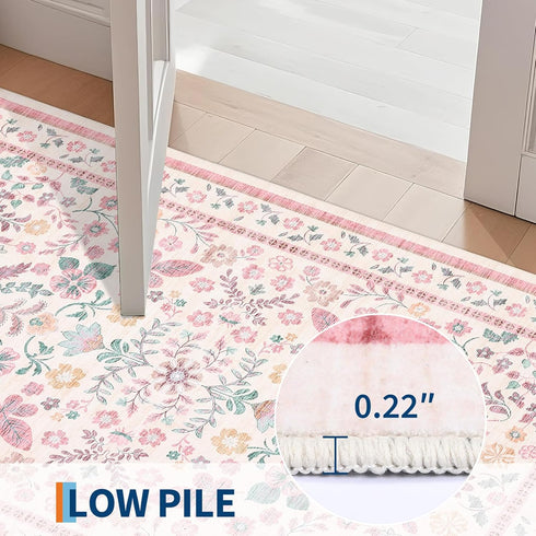 5x7 GarveeHome Area Rugs for Living Room Machine Washable Rug Non Slip Backing Soft Large Stain Resistant Low Pile