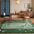4x6 Area Rug for Living Room, Oriental Floral Birds Washable Rugs for Bedroom, Soft Low Pile Non Slip Carpet for Dining