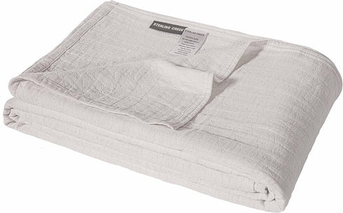 Sterling Creek Dawson Star Muslin Cotton Blanket Three Layers Lightweight Breathable Gauzy Blanket for Adults, All