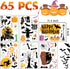 Halloween Window Clings: 6 Sheets of Crows, Bats, Spiders, Ghost Stickers for Halloween Decorations
