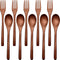 Wooden Spoons Forks Set, Japanese Wooden Utensil Set, Reusable Handmade Natural Wood Flatware (10 Pieces)