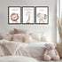 Set 3, 12x16 Inch Framed Nursery Wall Art of Kids Bible Verse Animal Canvas Wall Decor Paintings, Cute Safari Christian
