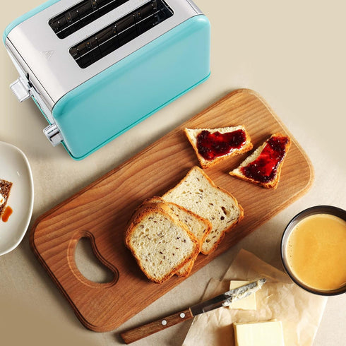 OVENTE 2 Slice Toaster, Extra Wide Slot with 6 Toast Settings, Compact Stainless Steel Countertop Toaster