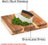KAYCROWN Mezzaluna Knife: Pizza Cutter Salad Chopper - Stainless Steel Sharp Rocker Ulu Knife with Cover