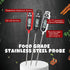 6 Pcs Instant Read Meat Thermometer with Long Probe, Waterproof Digital Thermometer for Kitchen Cooking (Black, White,