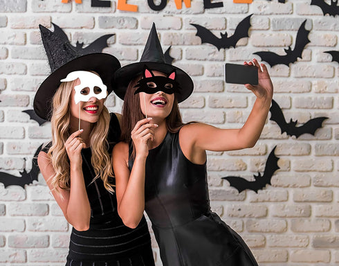 62PCS Halloween Party Decorations Set, Photo Booth Props, Banner, Balloons, Spider Pumpkin Supplies