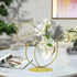 LEAHPENG Cat-7.4inch) Desktop Glass Planter Vase Holder, Metal Stand Creative Cat Plant Terrarium for Hydroponics