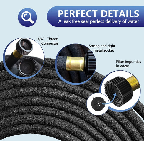 3 Pack 25 1/2 75 70% (3 Pack 25 Soaker Hose FT, Diameter Heavy Duty Soaker Hoses FT for Garden Beds To Save Water