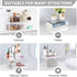 Hampsele Countertop Kitchen(4 Acrylic Kitchen Cabinet Organizer Shelf, Spice Rack, Plate and Cupboard Storage Riser