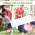 6Ft 6 Folding Tables Outdoor Dining Table, Portable Picnic Table Fold Up Lightweight Party Tables, Foot Bench Camping