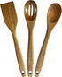 3 Piece Acacia Wood Kitchen Utensils Set, Wooden Cooking Utensils for Home and Kitchen