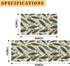 Mloabuc Set 2, 17x29 17x47 Inch Yellow Fish Decorative Kitchen Mats of Anti Fatigue Waterproof Stain Resistant Floor