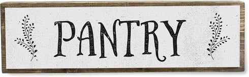 Kitchen Wood Signs, Medium - Wood and Metal, Pantry