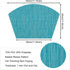 SHACOS Set of 4 Round Wedge Placemats, Heat Resistant, Woven Vinyl PVC Table Mats, Teal Blue, Indoor Outdoor