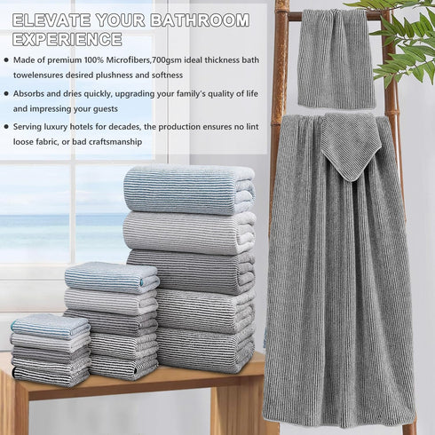4 Set 35"x70"Oversized Piece Bath Towel Bath Towel for Bathroom Ultra Soft Fluffy Extra Large Bath Sheet Luxury Premium