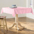 LA Linen Polyester Poplin Washable Square Tablecloth, Stain and Wrinkle Resistant, 58x58 Inch, Pink Light