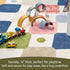 jinchan 4ft Macy Round Rug for Kids Room Modern Colorful Checkered Diamond Nursery Rug Indoor Washable Soft Non Slip