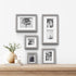 Gallery Solutions 8"x8" Flat Grey Wall Frame with Double White Mat for 5"x5" Photos