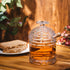 14oz Crystal Bee Honey Dish Jar with Dipper and Lid Elegant Glass Beehive Honey Pot for Rosh Hashanah, Holidays