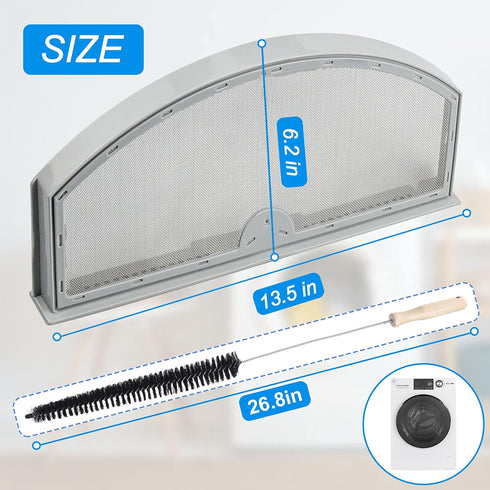Upgraded WE03X23881 Dryer Lint Screen Filter Replacement for GE Dryer, Stainless Steel Metal Screen with Cleaner Kit