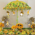 WATINC 25 Pack Sunflower Gnome Wooden Ornaments, Yellow Flower Gnome with Hat Hanging Pendants for Summer Party