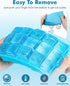 ZDPMK 2 Pack Silicone Ice Cube Trays, Flexible Molds for 15 Ice Cubes, Reusable & BPA Free for Freezer, Cocktail,
