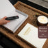 Set 2 Decorative Books with Storage (Caramel/Beige) of Faux Linen Book Boxes with Gold Stamped Covers Enhance Your