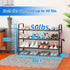 3-Tier Closet 33" SUFAUY Mesh Shoe Rack, Metal Wide Shoe Shelf Heavy Duty, Black