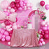 PartyDelight Sequin Tablecloth Fuchsia Pink Sparkly Table Cloth Overlay Square 50"x50"