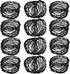 Set of 12 Black Jade Napkin Rings for Dining Table Decoration, Parties, Everyday Use, Wedding, Banquet, Party Decor.